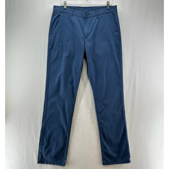 English Laundry Chino Pants Mens Sz 32x32 Flat Front Straight Leg Stretchy Blue - Picture 1 of 12